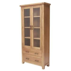 Hampshire Wooden Display Cabinet In Oak