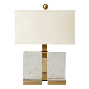 Hannah Table Lamp In Warm White With Brass Accents