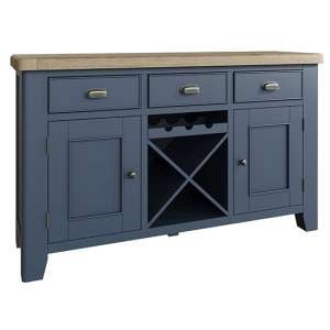 Hants Wooden 2 Doors And 3 Drawers Sideboard In Blue