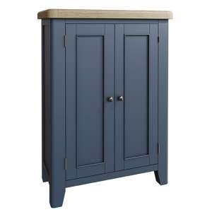 Hants Wooden 2 Doors Shoe Storage Cabinet In Blue