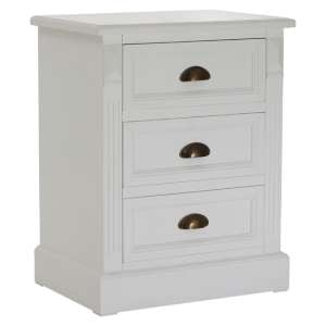 Hardtik Wooden Chest Of 3 Drawers In White