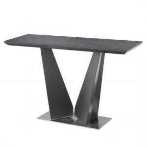 Ware Console Table Rectangular In Grey Ceramic