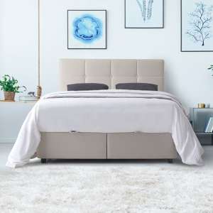 Harry Fabric Ottoman Storage Single Bed In Linen