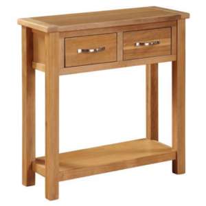 Hart Wooden Large Console Table In Oak Finish