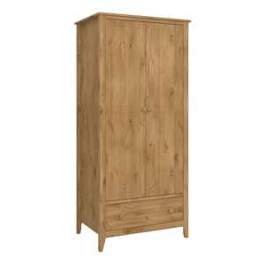 Hasten Wooden Wardrobe With 2 Doors In Pine