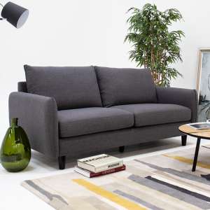 Hattiesburg Fabric Upholstered 2 Seater Sofa In Grey