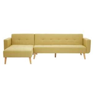Hausa Velvet Upholstered Corner Sofa In Olive