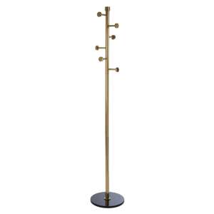 Hawkon Metal Coat Stand In Black And Antique Brass