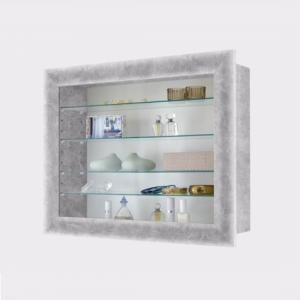 Heaven Wall Mounted Glass Display Cabinet In Light Atelier