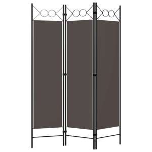 Hecate Fabric 3 Panels 120cm x 180cm Room Divider In Anthracite