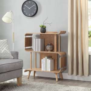 Hector Contemporary Wooden Bookcase In Oak