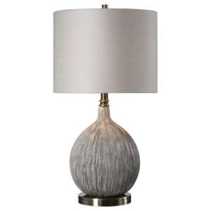Hedera Table Lamp In Old Ivory With Aged Black Undertones