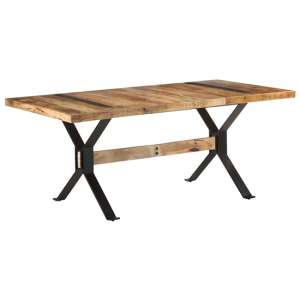 Heinz Extra Large Rough Mango Wood Dining Table In Natural