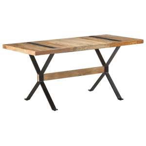 Heinz Large Rough Mango Wood Dining Table In Natural