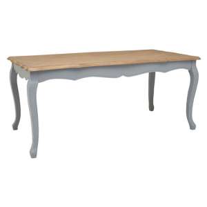 Henova Rectangular Wooden Dining Table In Antique Grey