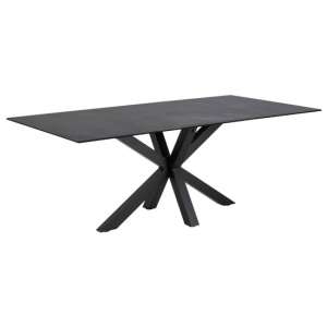 Herriman Rectangular Marble Dining Table In Fairbanks Black