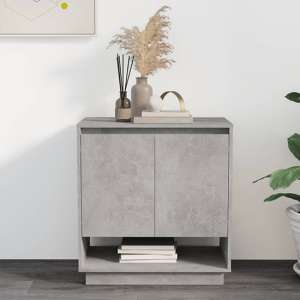Hestia Wooden Sideboard With 2 Doors In Concrete Effect