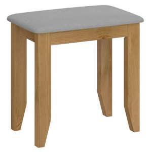 Heston Wooden Stool In Pine And Grey