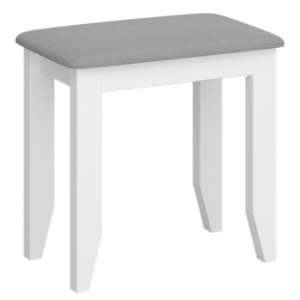 Heston Wooden Stool In White And Grey