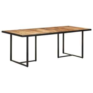 Hewez Extra Large Rough Mango Wood Dining Table In Natural