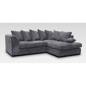 Hexham Jumbo Fabric Right Hand Corner Sofa In Grey
