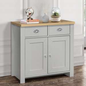 Highgate Wooden Sideboard With 2 Door 2 Drawer In Grey And Oak
