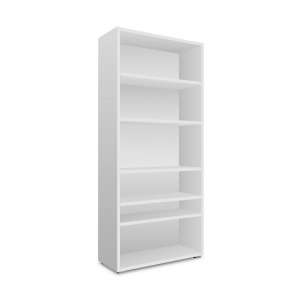 Hilary Wooden Bookcase In White With Open Compartments