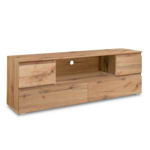 Hilary Wooden TV Stand In Golden Oak With 4 Drawers