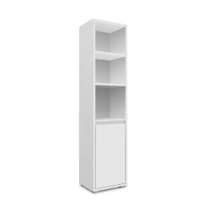 Hilary Wooden Display Cabinet In White With 1 Door