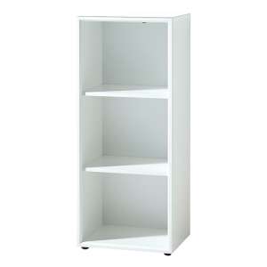 Hilo 2-Tier Glass Top Filing Shelving Unit In White