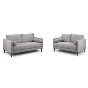 Hiltraud Fabric 3 Seater And 2 Seater Sofa In Grey