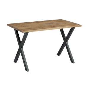Hinton Small Solid Oak Dining Table In Rustic Antique Oak