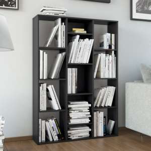 Hiti Wooden 100cm x 140cm Bookcase With 13 Shelves In Black