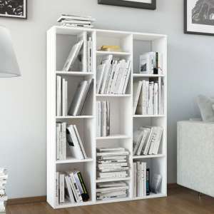Hiti Wooden 100cm x 140cm Bookcase With 13 Shelves In White