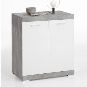 Holte Compact Sideboard In Light Atelier And Glossy White