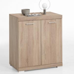 Holte Wooden Compact Sideboard In Oak Tree With 2 Doors