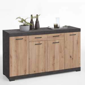 Holte Wooden Large Sideboard In Matera And Artisan Oak