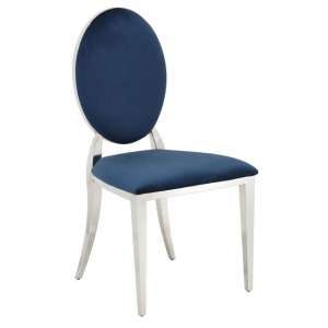 Holyoke Velvet Dining Chair In Blue