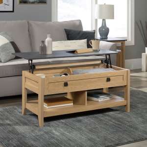 Home Study Wooden Lift Up Coffee Table In Dover Oak