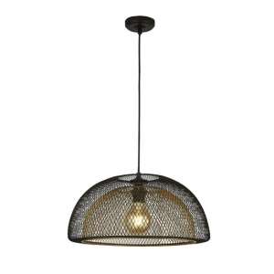 Honeycomb 1 Pendant Light In Black Outer With Gold Inner