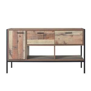 Hundon Traditional Style TV Stand In Distressed Oak Finish