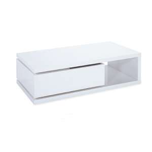 Hayfa Wooden Coffee Table In White High Gloss
