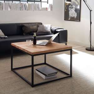 Humber Wooden Coffee Table Square In Knotty Oak