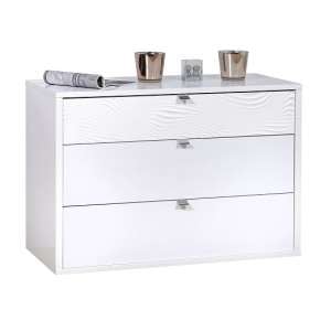 Hummer Chest Of Drawers In White With Three Drawers
