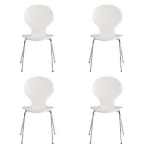 Irvine Set Of 4 Dining Chairs In White