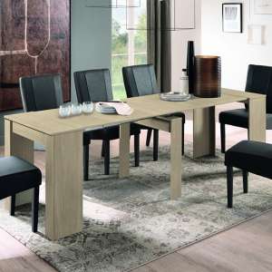 Iconic Large Extending Wooden Dining Table In Elm Oak