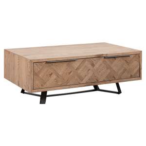 Idaho Wooden 1 Drawer Coffee table In Aged Grey Oak