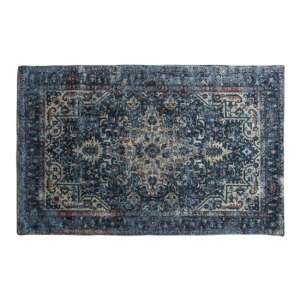 Iglezia Small Fabric Upholstered Rug In Dark Teal