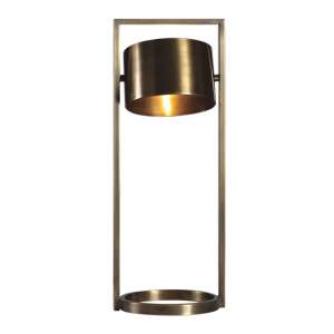 Ilario Antique Brass Table Lamp With Frosted Glass Diffuser