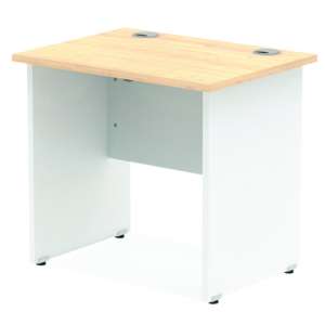 Impels 800mm Computer Desk In Maple And White Panel End Leg